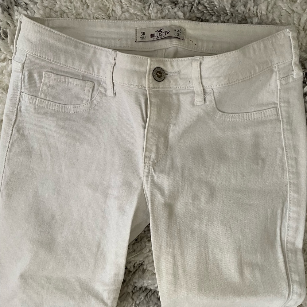 Hollister white jeans
